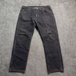 Wrangler 99902BK Straight Leg Jeans Mens 40x30 Black Vintage Made in USA Denim